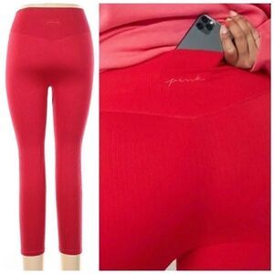 PINK| Active| Seamless| Legging| With backside Pocket